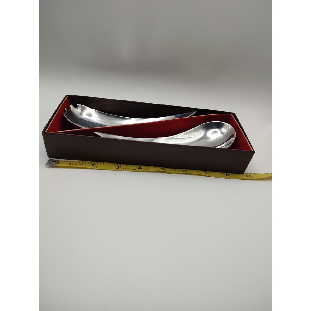 Stainless Curved‎ Salad Serving Spoons Modern Sculptural Dolphin - Picture 6 of 6
